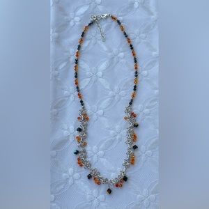 Brand New Sterling Silver Chain and Findings with AB Swarovski Crystal Necklace